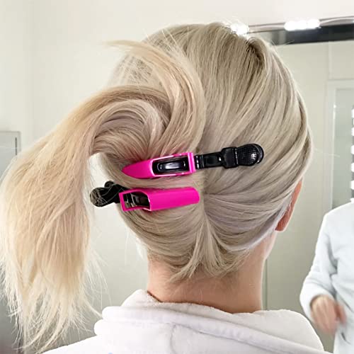 Professional Hair Styling Alligator Clips - Double-Hinged Wide Teeth Sectioning Hair Clips 10 Pack