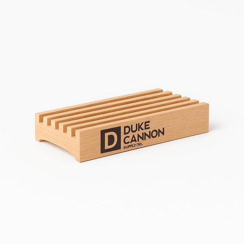 Duke Cannon Big Bar Soap Tray – Red Alder Wood Soap Holder for Big Bricks of Soap, Durable, Warp-Resistant, Ridged Design for Long-Lasting Use