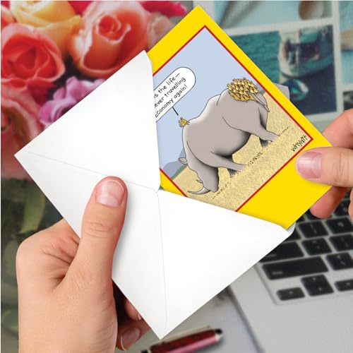 Funny Birthday Card - First-Class Birds - Under Attack with Envelope - NobleWorks