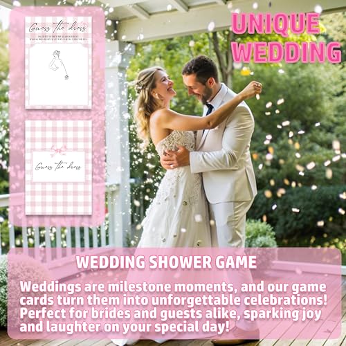 Blush Pink Bow Bridal Shower Game Cards - Find The Dress 25 Pack