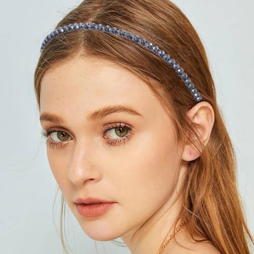 Campsis Sparkly Rhinestone Crystal Headbands 3PCS Non-Slip Hair Hoops