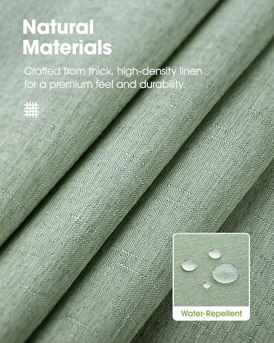 Pureegg Waterproof Sage Green Tablecloth - 52 x 70 Inch, Stain-Resistant & Wrinkle-Free for Dining and Events