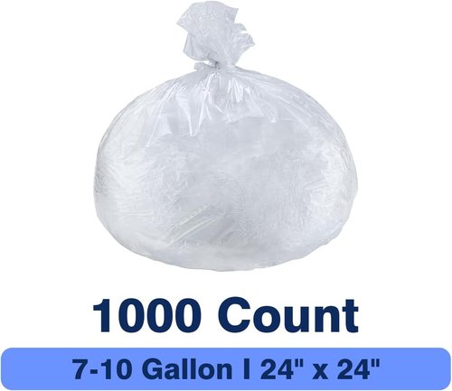 High-Density Trash Can Liners by [Brand Name] - 7-10 Gallon, 24'' x 24'', 1000 Count for Office & Industrial Use