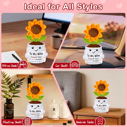 Handmade Crochet Sunflower Doll Gift for Wife - Romantic Keepsake