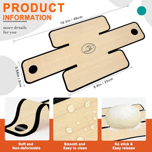 4-Pack Silicone Bread Sling & Loaf Pan Liner - Nonstick & Reusable