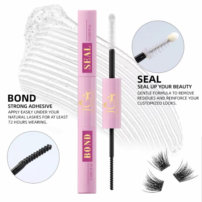 JCA Elite Beauty 2-in-1 Lash Bond and Seal for Cluster Eyelashes, 5ml