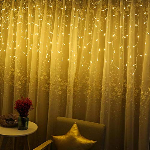 Outdoor Icicle String Lights 13FT Warm White 96 LEDs 8 Modes Festive Decor