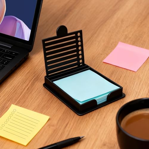 Sticky Note Holder with 5 Reusable Templates for Organization
