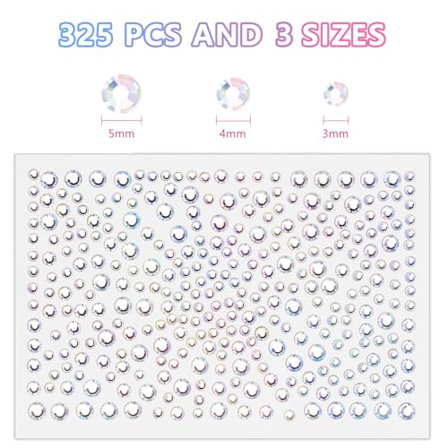 Etercycle Self-Adhesive Face Gems Rhinestones for Festival Makeup and Crafts
