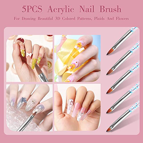 Voiluk 32-Piece Nail Art Brush and Dotting Tool Set for Beginners