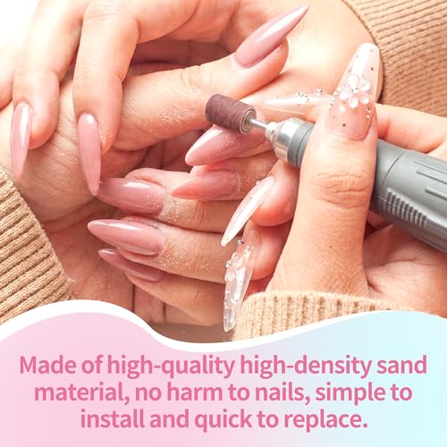 FLOYEUML 108Pcs Sanding Bands for Nail Drill with Bits & Storage Box