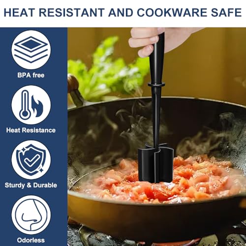 VUCVOLH 5-Blade Meat Chopper - Heat Resistant Ground Beef Masher