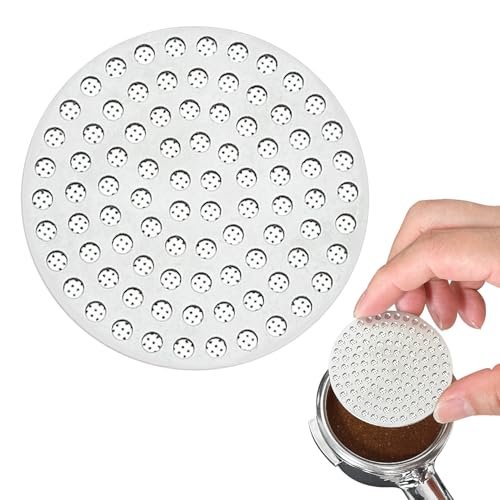 51mm Stainless Steel Espresso Puck Screen with Walnut Stand