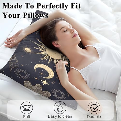 GABraden Black Moon Microfiber Body Pillow Cover 20"x54"