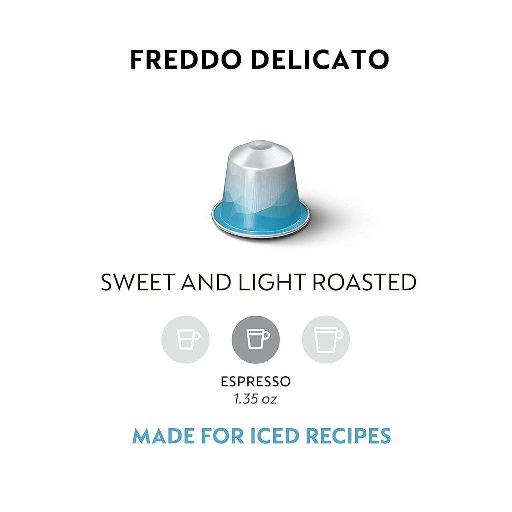 Nespresso Freddo Delicato Espresso Coffee Pods - 50-Count Original Line Capsules
