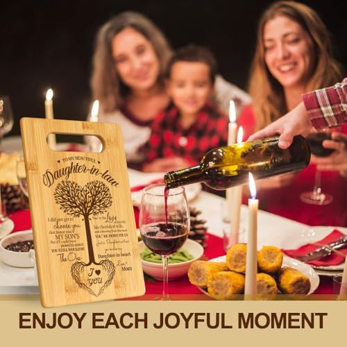 Personalized Thank You Gift Cutting Board for Daughter-in-Law - Heart Tree Bamboo Decor