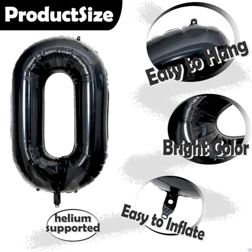 Florisland 40 Inch Black & Gold Number 18 Balloon with Crown for 18th Birthday Party Decorations