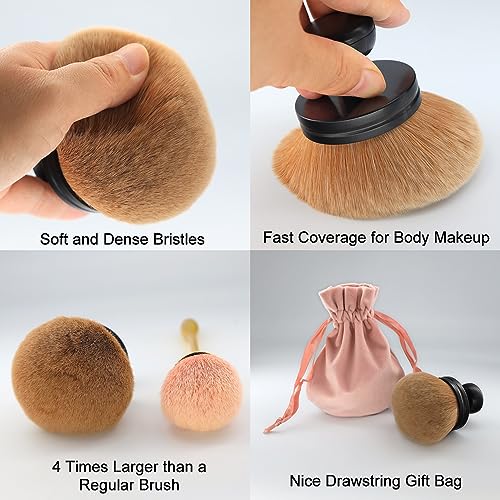 DRIPOO Extra Large Self Tanning Kabuki Brush for Face and Body