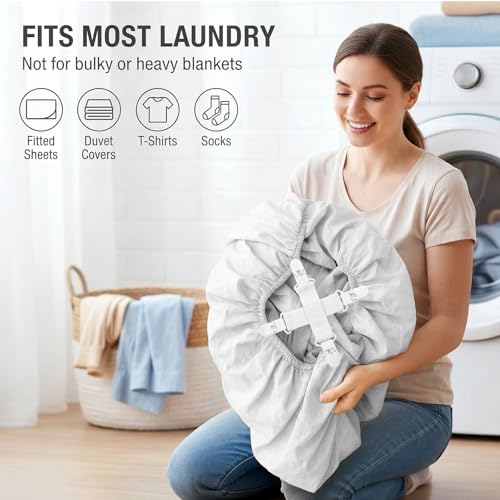 2-Pack Bed Sheet Detangler Clips for Washer & Dryer - Reduce Wrinkles
