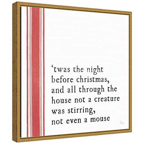 Christmas Wall Art Canvas 16x16 Framed Holiday Decor Modern Gallery