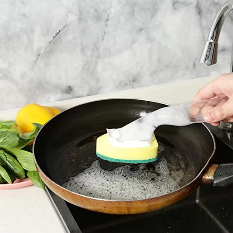 Carockoo Heavy Duty Dish Wand Sponge Refills - Replacement Scouring Pads