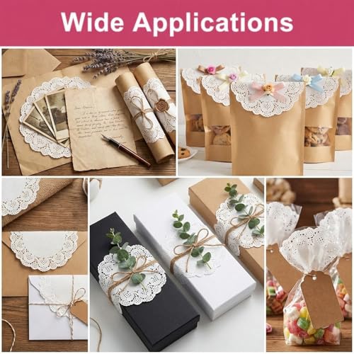 150 PCS White Lace Paper Doilies, 6.5 Inch Round Placemats