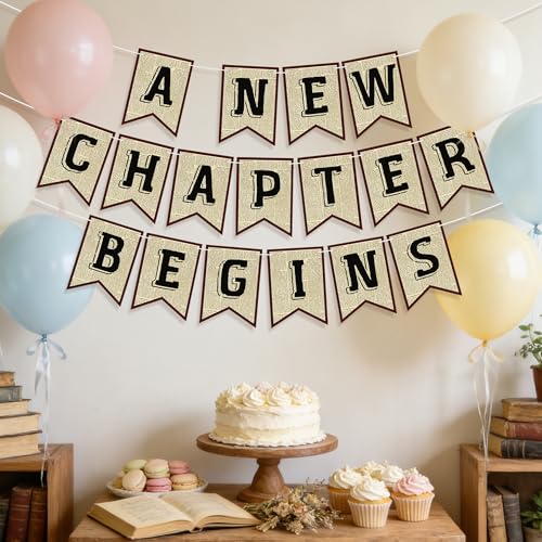 Vintage Book Chapter Begins Party Banners - 3PCS Garlands