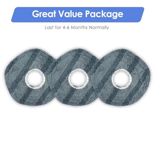 Eufy X10 Pro Omni Mop Pads - 3 Pack Washable Microfiber Refills