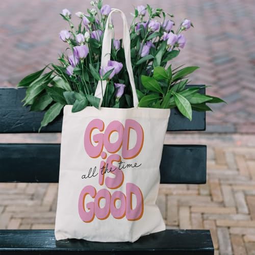 God Preppy Coquette Pink Tote Bag - Trendy Reusable Canvas Bag
