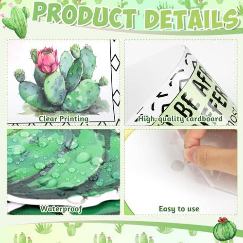 Cactus Bulletin Board Decoration Set - Inspirational Classroom Decor, 41 Pcs