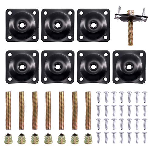 Keadic 8 Sets M8 Furniture Leg Mounting Plates for Sofa and Chair Repair