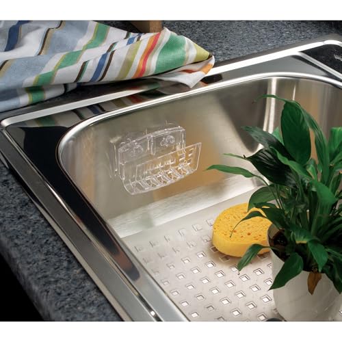iDesign Small BPA-Free Plastic Sponge Holder with Suction Cups