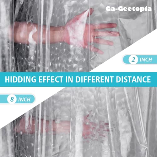 Ga-Geetopia 72x72 Water Cube EVA Shower Curtain Liner - Lightweight & Durable