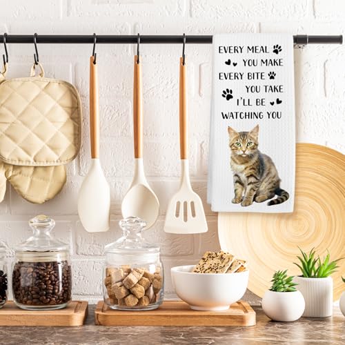 Tabby Cat Kitchen Towels - Funny Hand Towel for Cat Lovers, 16x24in