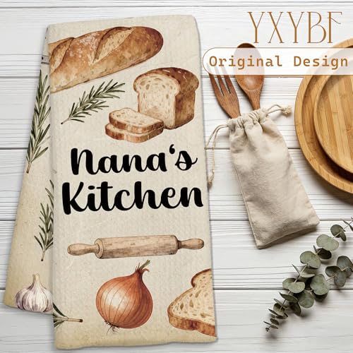 Nana’s Kitchen Waffle Weave Dish Towel - Decorative 16x24 Inch Gift