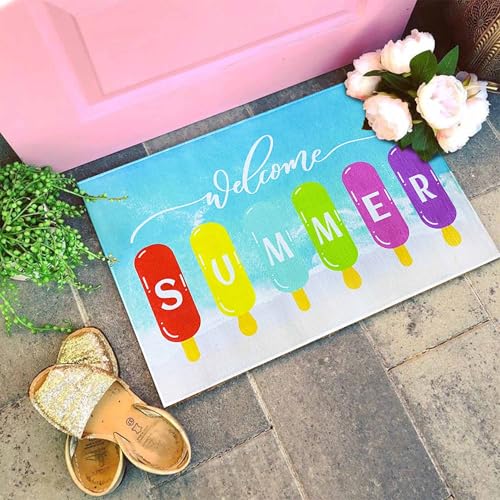Summer Decorative Doormat 17"x30" - Non-Slip & Washable