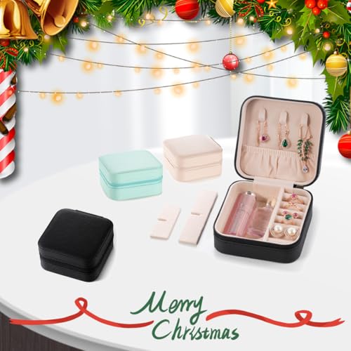 Pink Mini Jewelry Travel Case - Portable Organizer for Rings & Necklaces