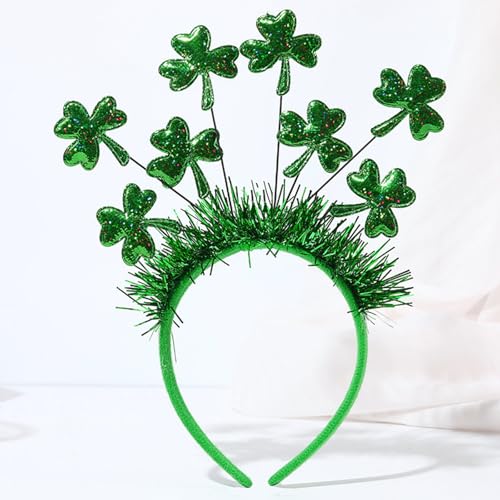 St. Patrick's Day Shamrock Headband 2-Pack Green Clover Hair Hoops