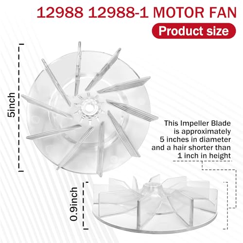 HASMX 2-Pack 81092 Replacement Vacuum Cleaner Fan for Eureka & Sanitaire