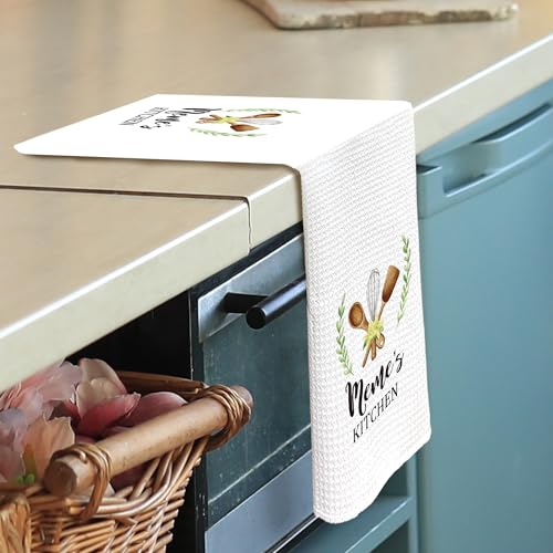 Grandma Meme Kitchen Towel - Absorbent Waffle Dishcloth 16x24