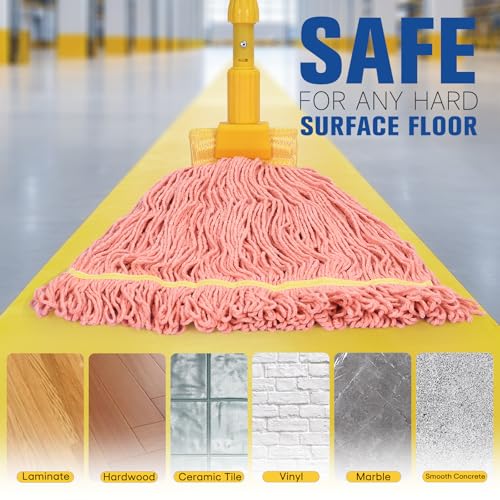Matthew Cleaning 18 oz Commercial Cotton Blend Mop Head, 5-Inch Headband