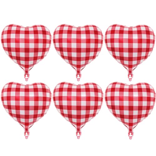 18 Inch Red Heart Balloons - Rustic Baby Shower & Picnic Decor