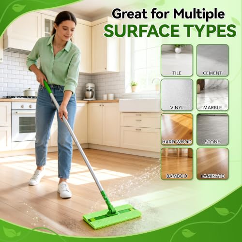 FIXSMITH Reusable Mop Pads for Swiffer Sweeper - 8 Pack Microfiber Refills