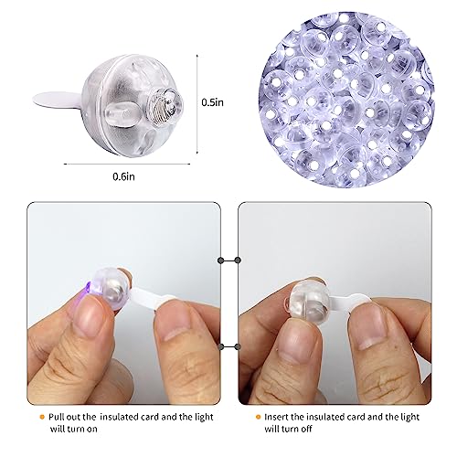White Balloon Lights with Hook - 200PCS Waterproof Mini LED Decor for Parties & Events - Cool White Steady Variation