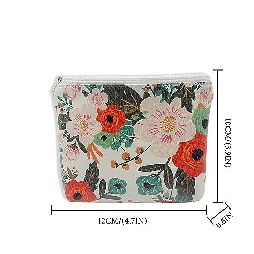 DEEZOMO Mini Leather Coin Purse Wallet and Portable Makeup Pouch