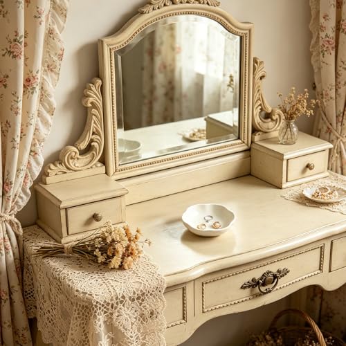White Ceramic Jewelry Tray - Floral Ring Holder for Women