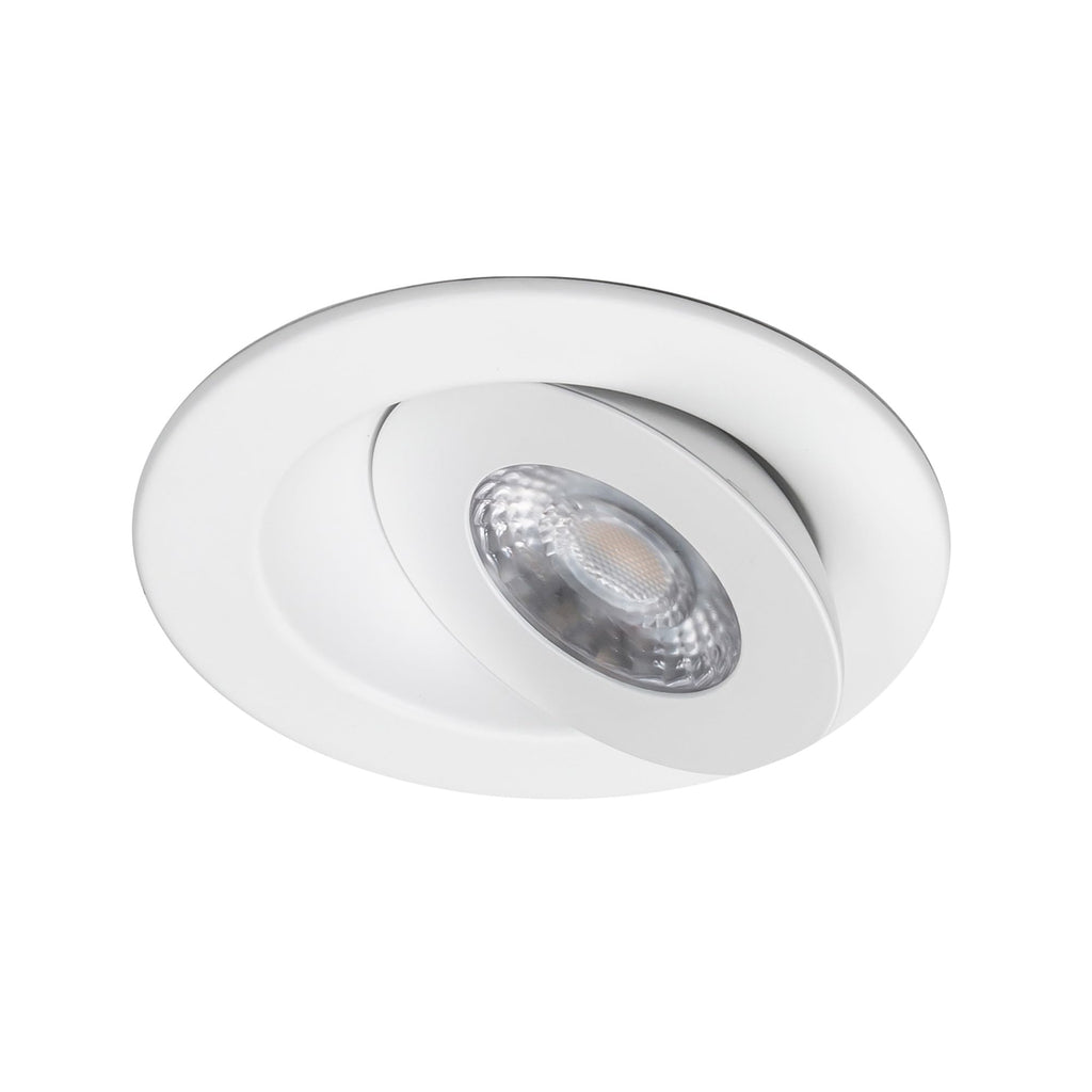 WAC Lighting Lotos 4in LED Round Adjustable Recessed Light 5-CCT Selectable 9W 700 Lumens IC-Rated Airtight 120V-277V Universal in White
