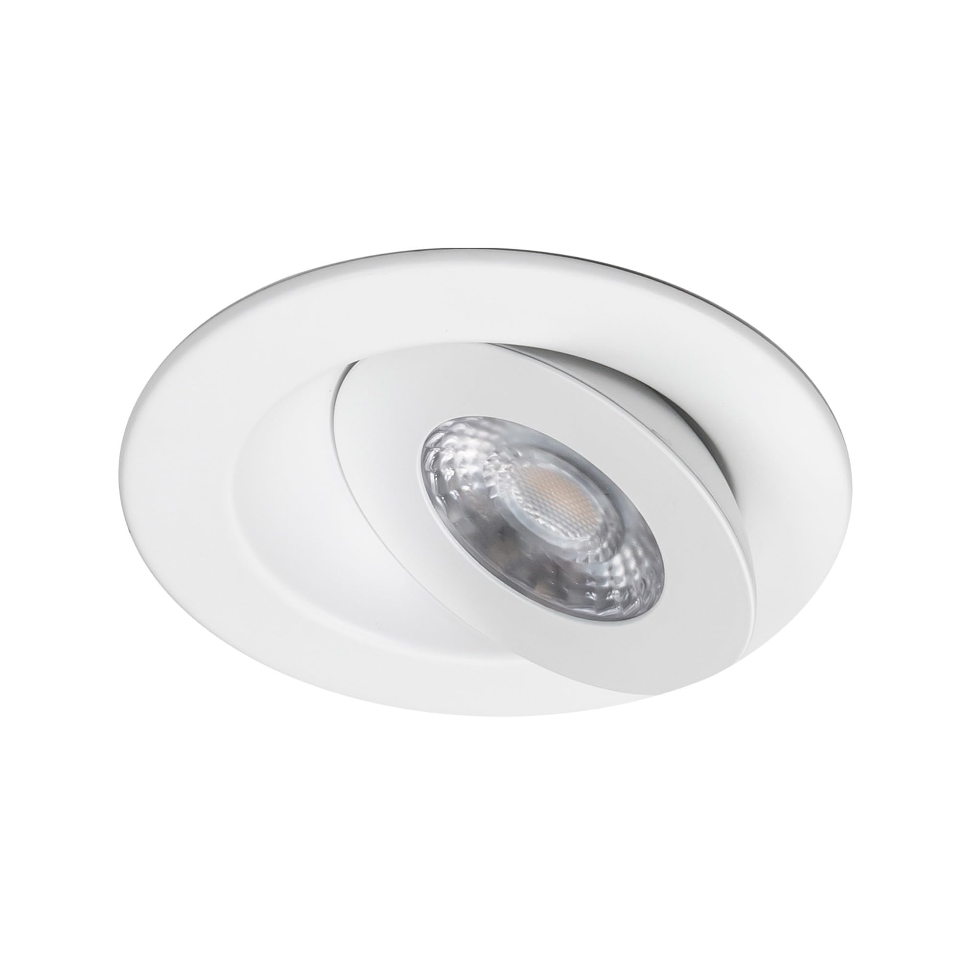 WAC Lighting Lotos 4in LED Round Adjustable Recessed Light 5-CCT Selectable 9W 700 Lumens IC-Rated Airtight 120V-277V Universal in White