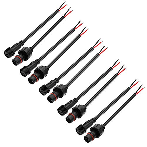 Waterproof 2 Pin LED Connector Set for Strip Lights - IP65 20cm Cables