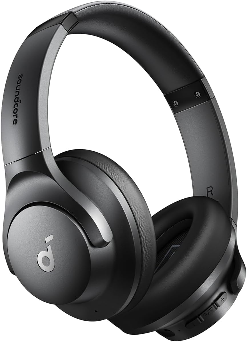 Soundcore by Anker Q20i Wireless Over-Ear Headphones - Hybrid Active Noise Cancelling, 40H Playtime, Hi-Res Audio, Big Bass, App Customization | Black
